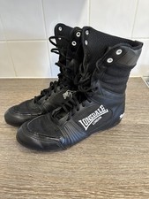 Lonsdale Contender Hi Black Boxing Boots - Size 7 UK 41 EU mens or ladies