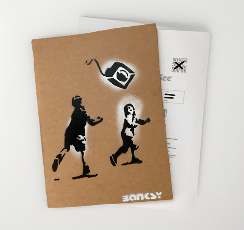 Banksy cardboard art - , stencil