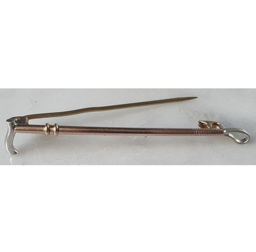Antique stock pin 9ct - stock, pin,
