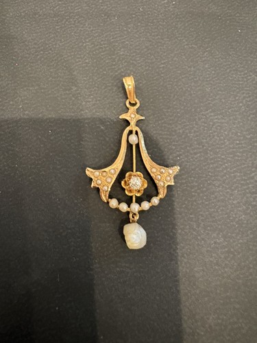 Victorian 14k gold diamond - diamond, &