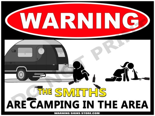 Personalized camping sign - personalized,