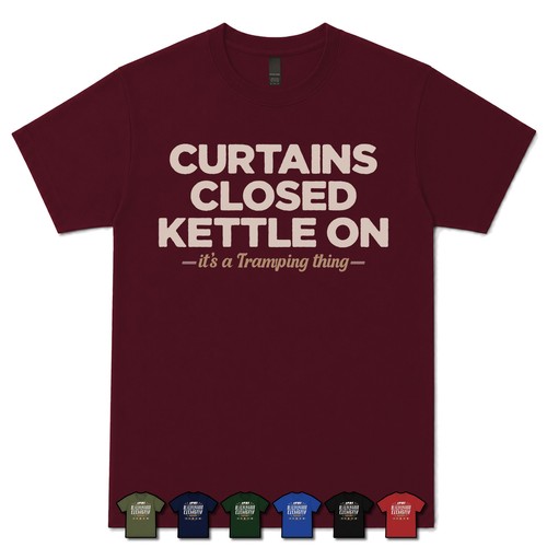 Curtains closed kettle - closed,, on