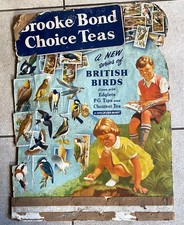 Vintage Brooke Bond-Large Ezel Shop sign cardboard-British Birds-rare