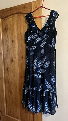Monsoon navy floral dress - floral, size