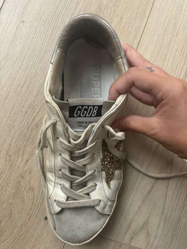 Golden goose leather low top - golden,
