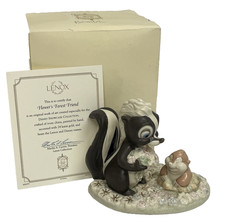 Lenox Disney "Flower's Forest Friend" Bambie Skunk 24K Figurine w/ Box & COA