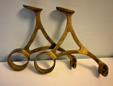 Pair Brass Bar Foot Rail