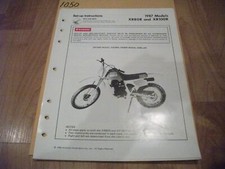 1987 Honda XR80R XR100R Dealer Assembly Set Up Instructions Manual