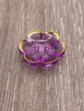 Clear Flower Gold Rim 2 Hole