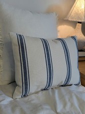 French country blue stripes