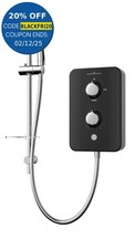 Gainsborough Slim Duo 8.5kW Electric Shower Black 3 Spray Head Handset Bathroom