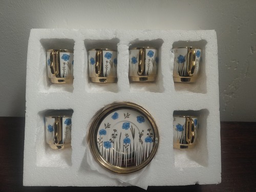 Golden coffee tea set 6 - golden,