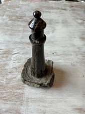 Hand Carved Serpentine Stone Lighthouse Ornament Polished Tower Natural Rock