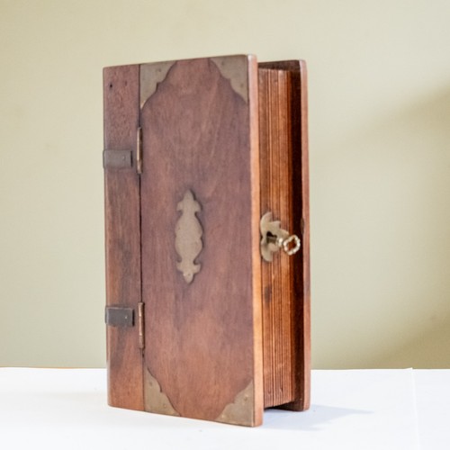 Antique wooden book trinket - antique,