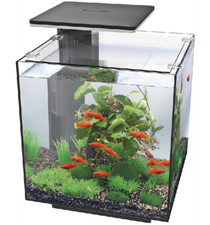 Superfish QubiQ 30 LED Black 30L Nano Cube Aquarium Fish Tank Filter & LED Light