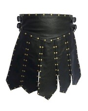 Mens Gladiator Black Kilt Real