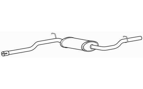 Centre exhaust silencer for - centre,