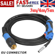 MB15 MIG Welding Torch Lance 3/4/5m Cable Euro Connector For Gas Gasless Welder
