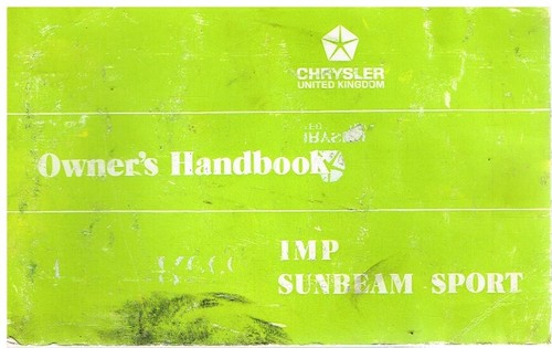 Sunbeam imp sport original - sunbeam,