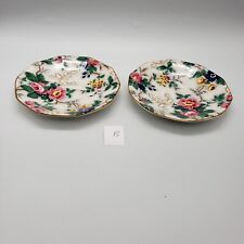 Vintage Chintz Crown Ducalware Ascot Pair Of Replacement Saucers 5.75" (B/M)