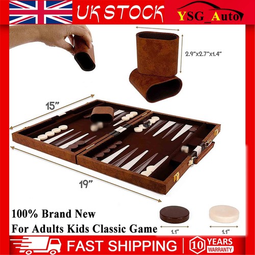 Premium leather backgammon - leather,