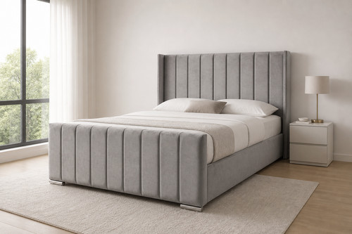 Ottoman winged panel bed - winged,