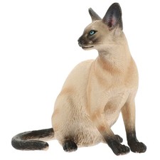  Siamese Cat Ornament Child Miniature Figurines Statue Kitten Ornaments