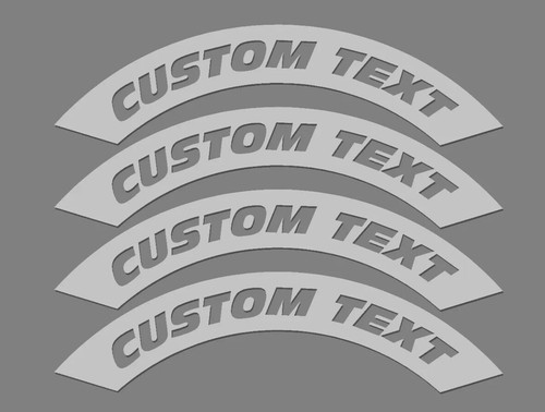 Custom text tyre stencil - 4x,
