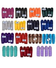 Horse Medicine Brushing Boots Leg Wrap Protection Set of 2 and 4 Sports Cob/Full