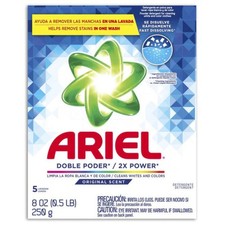 Ariel 2X Power Laundry Detergent Powder Original, 8oz (250g)