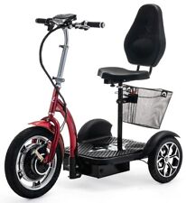 Folding 3 Wheel Electric Mobility Scooter Tricycle Trike Red VELECO ZT16
