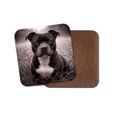 1 x Staffy Dog Coaster - Sepia