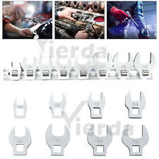 8pc Crow Foot Spanner Set 10mm-19mm 3/8" Open End Spanners Wrench Tool Kit
