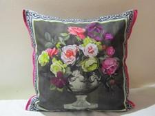 Designers Guild Ornamental Garden Slate floral  Rugosa Fabric Cushion Cover