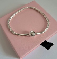 Lovely PANDORA Round Clasp Wing Chain Bracelet with Gift Box 20cm