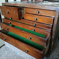  Collectors Drawers Engineers Tool Cabinet Chest Box Vintage