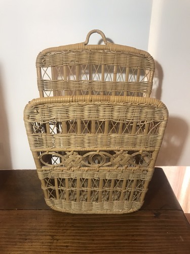 Vintage large wicker wall - vintage,