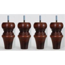 4 WOODEN FURNITURE FEET 125mm/5" Ref. E427-DDMw REPLACEMENT SOFA FEET FOOTSTOOL