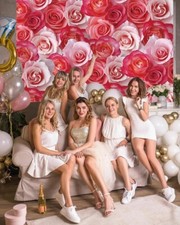 8ftx6ft Pink Rose Flower