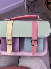 Grafea Leather Micro Satchel Bag Multi Color Pastel Leather Made In England