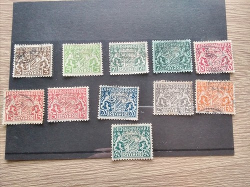 Old stamps 1916 bavaria - 11,