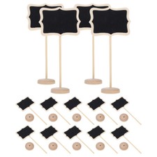  15 Pcs Small Blackboard Message Chalkboard Signs for Weddings Place Cards