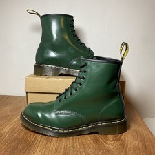 Dr. Martens Docs DM’s 1460 Green Smooth Leather 8 Eyelet Boots UK 8 EU 42 V Good