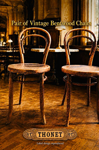 Thonet antique bentwood chairs - thonet,