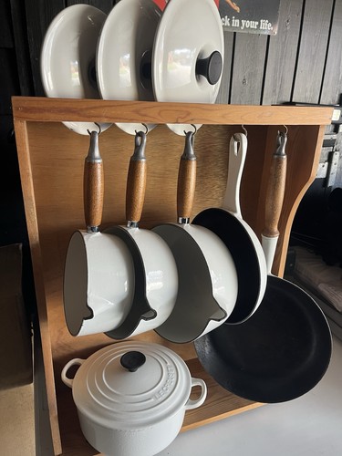 Creuset pan set with wooden - set,