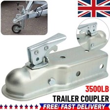 Heavy Duty 3500kg Trailer Hitch Cast Coupling Tow Ball Coupler RV Camper 76mm UK