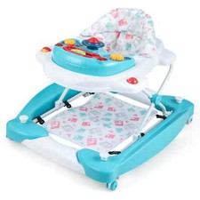 COSTWAY 6 in 1 Adjustable Baby Walker Folding Baby Activity Center Green