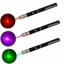 2X Laser Pointer Pen Up to 8000M Green Range EXTREMELY STRONG / VERY BRIGHT 1mW USB & Battery