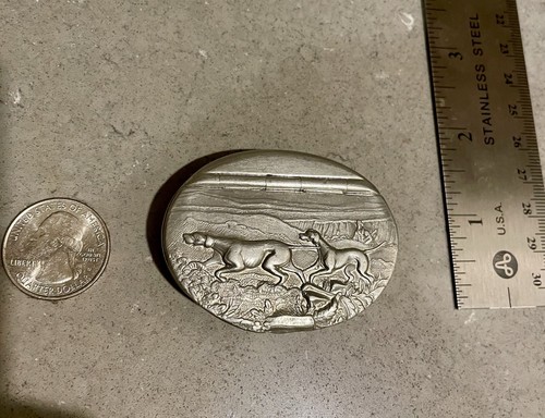 Antique pewter snuff - antique, box