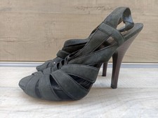  Ash Dark Grey Strappy Suede